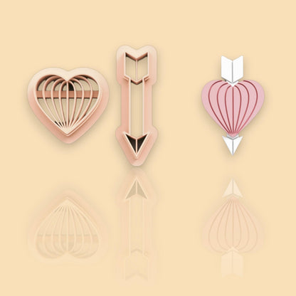 Cupid Arrow with heart Polymer Clay cutter | Air dry cutter