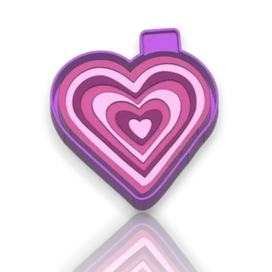 Valentines swirl heart Silicon Mold / Molder