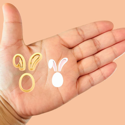 Easter Egg with Bunny Ears Polymer clay cutter