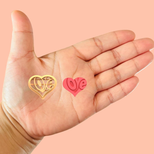 Valentines cutter Love heart | Polymerclay | Air dry Clay