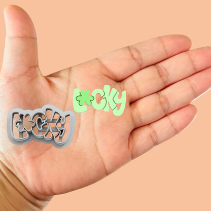 Letters Lucky A St Patrick Polymer clay cutter