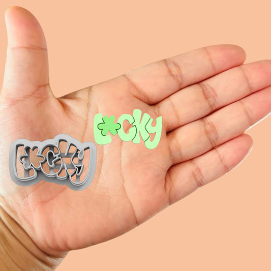 Letters Lucky A St Patrick Polymer clay cutter