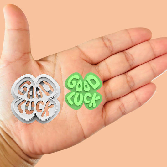 Clover Stamp Good Luck Polymer clay cutter