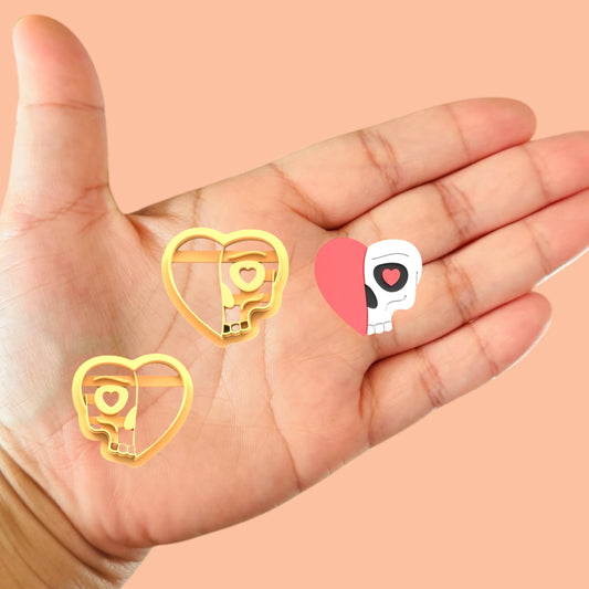 Heart Skull Valentines cutter