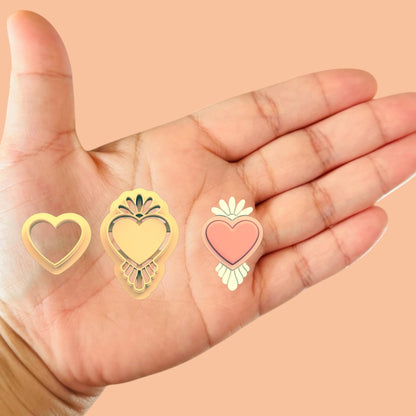 Heart with Precious Stones Valentines Cutter