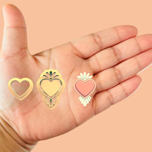 Heart with Precious Stones Valentines Cutter