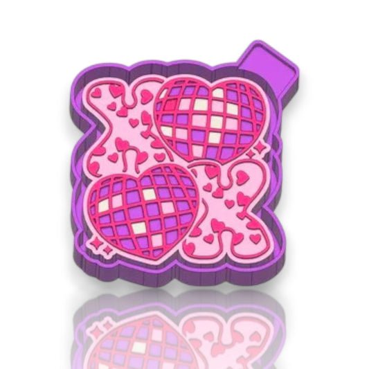 xoxo disco heart  silicon Mold / Molder