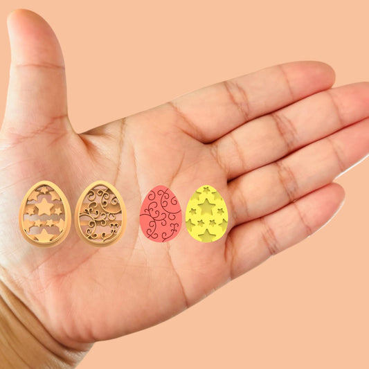 Easter Stars Egg and Egg Curls Clay cutter
