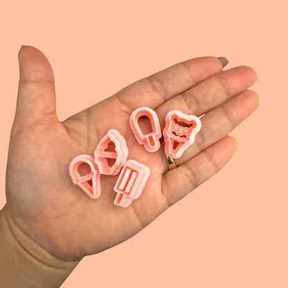Mini Ice cream polymer clay cutter set