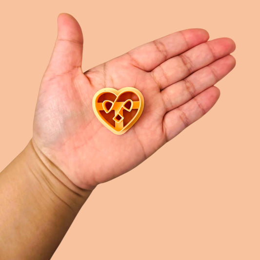 Heart Pretzel Valentine Polymer Clay Cutters